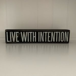 Wood Sign:: Live With Intention